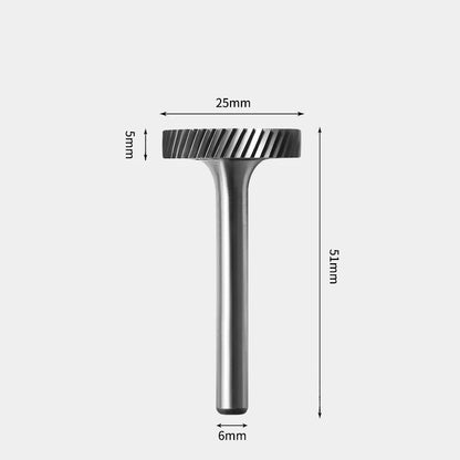 Hartmetallfräser, Wolframstahl-Schleifkopf, zylindrisch 6 mm, AE AX AX Metallfräser