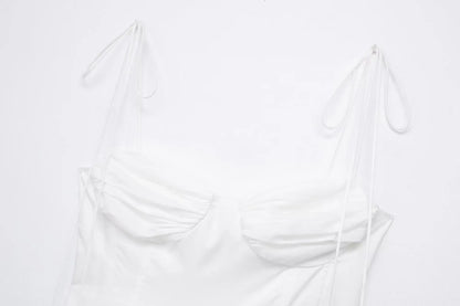 TFMLN Elegantes, gestuftes langes Kleid für Damen, 2024, Sommer, klassische Mode, solide Kleider mit seitlichem Reißverschluss, hohe Taille, A-Linie, Partykleid.