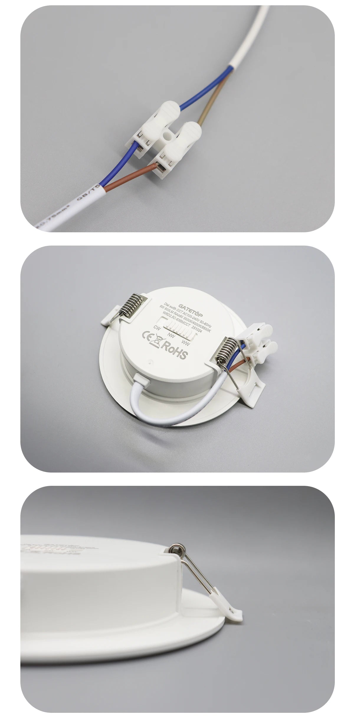 10 stücke CCT Spot Downlight Einbau LED Decke Licht 3 Farbe Eingestellt AC100-240V Zifferblatt Schalter 3000 K/4000 K/6500 K Innen Beleuchtung