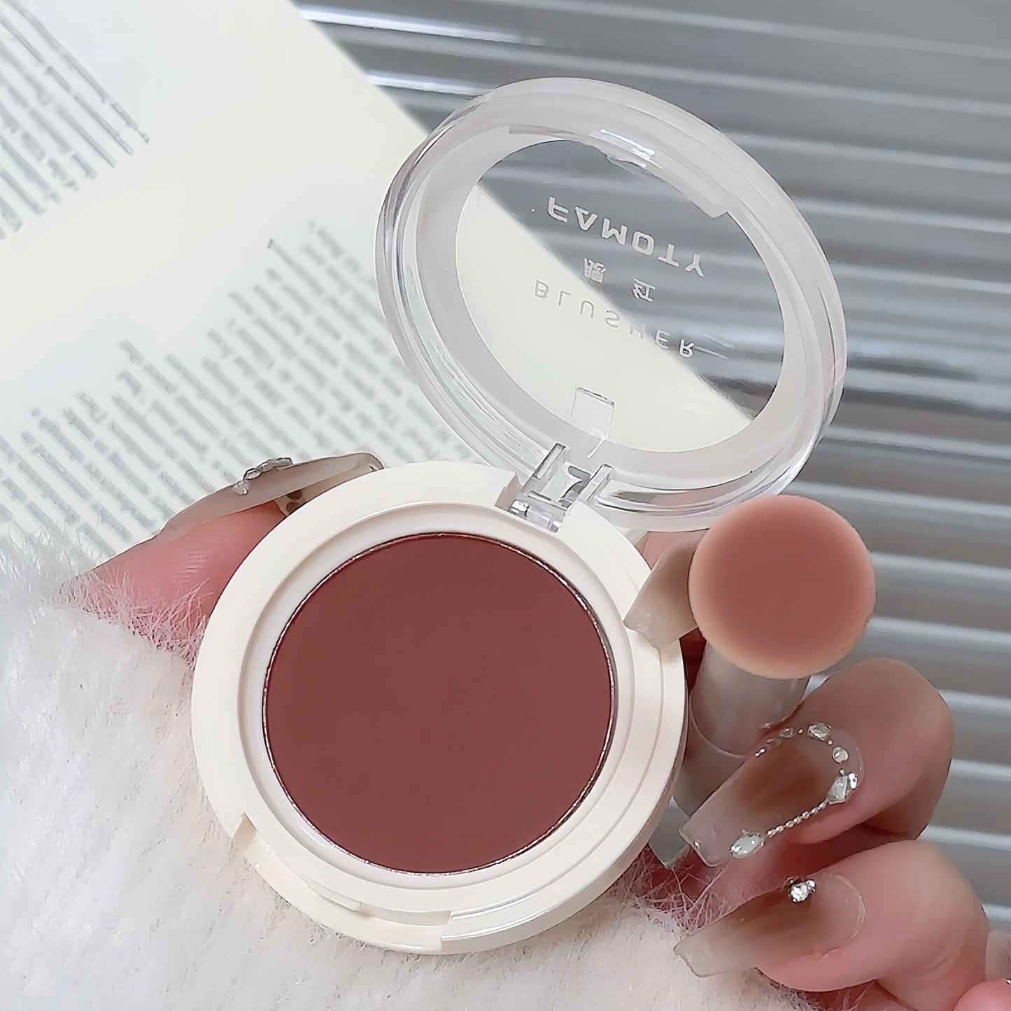 2024 Monochrome Face Blush Palette Longlasting Waterproof Pressed Powder Matte Blush for Contouring Cheeks Travel Cosmetics.