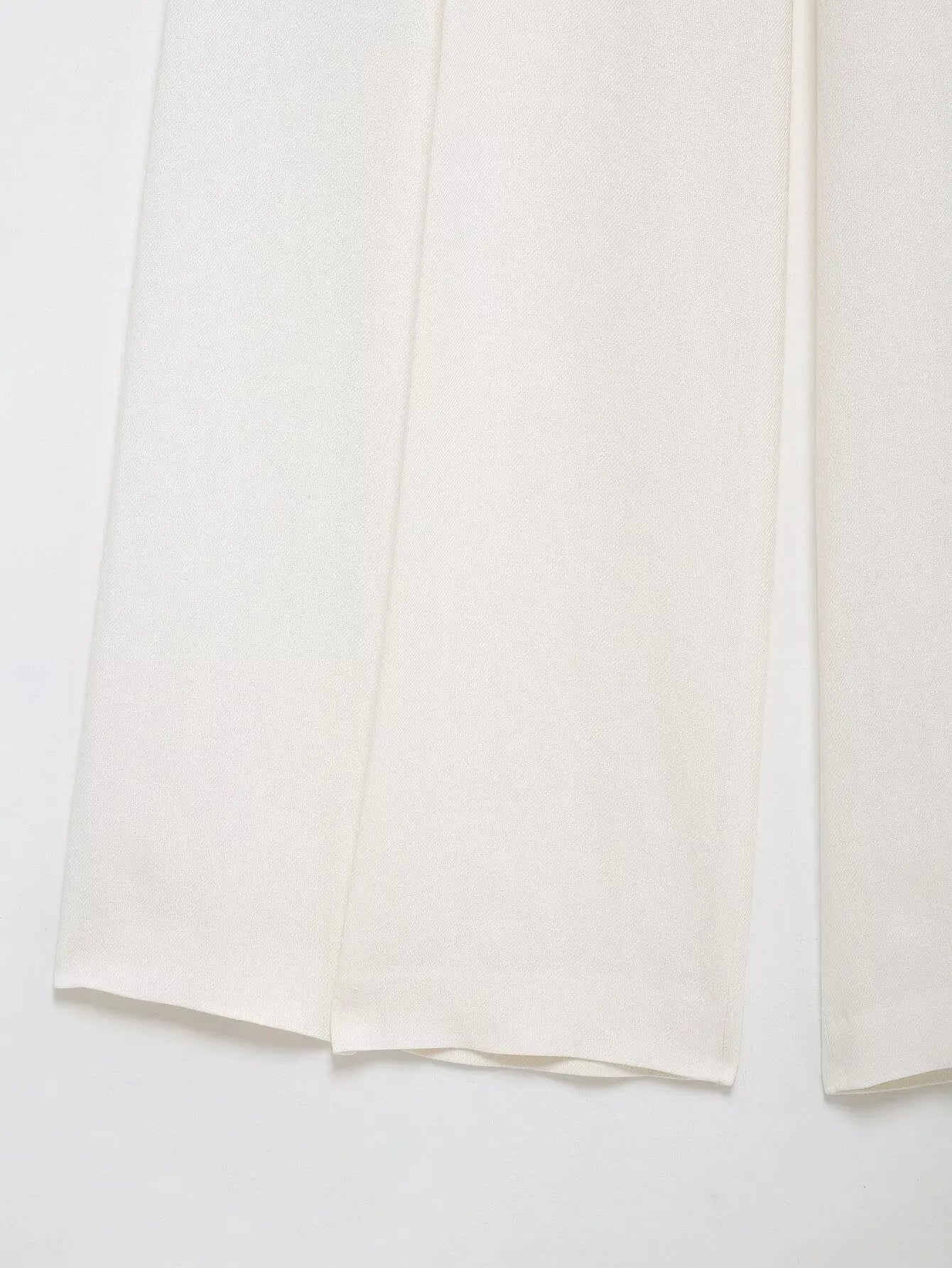 HH Women's Suits White Turn-Down Collar Long Sleeves Lace-Up Blazers+High Waist Zipper Long Pants Female Spring Fashion Sets