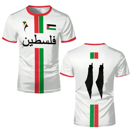 2025 New Palestine Football T-shirts Summer  Men's And Women Palestinian Jersey Gaza Kid's Tees Gifts Wholesale Unisex T Shirt.