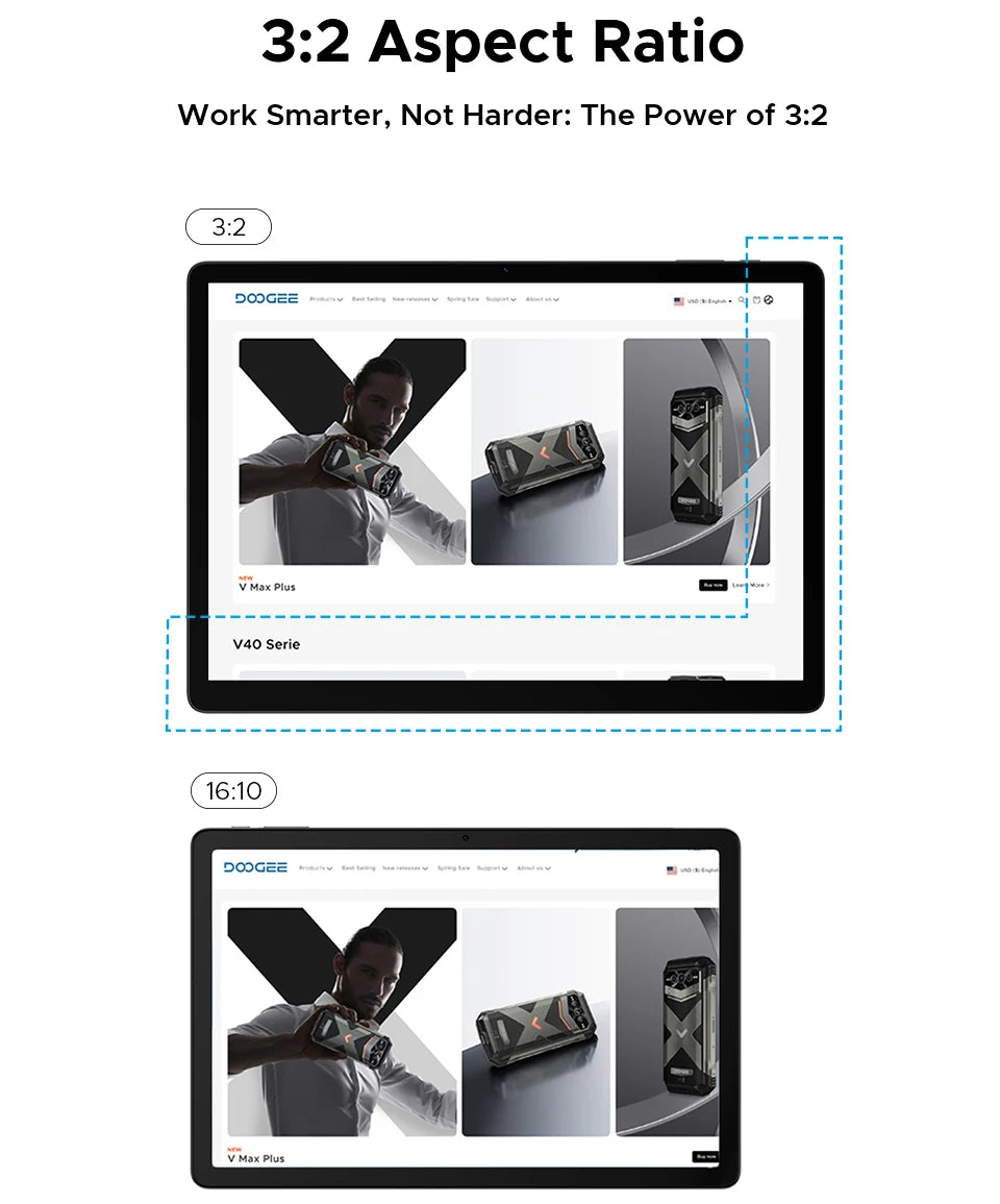 Global Version DOOGEE Tab E3 Max Tablet PC Android 15 Gemini AI 14'' 2.1K Screen 8GB RAM 256GB 13500mAh Large Battery Smart Pad.