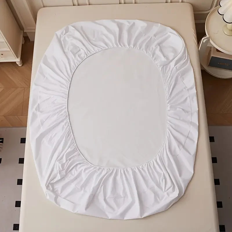 1pc Soft and Breathable Waterproof Fitted Sheet for Bedroom Deep Pocket Mattress Cover for for All Seasons.