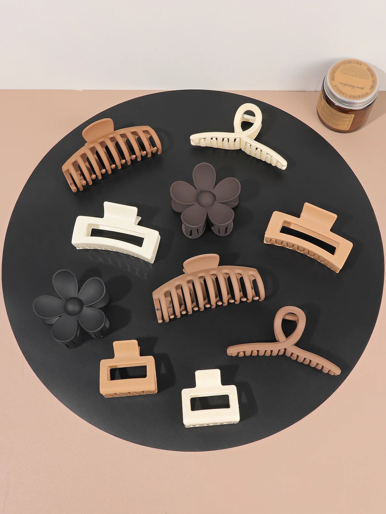 7/8Pcs Neutral Color Hair Clips for Women 4.7Inch Large Hair Claw for Thin Thick Hair,Big Matte Banana Clip,Strong Hold jaw clip.