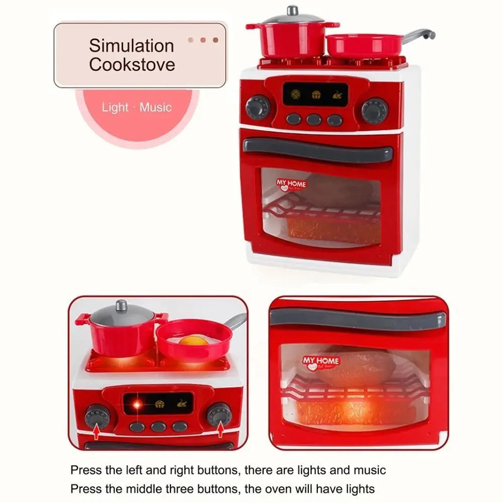 Kitchen Appliances Toys Toy Kitchen Set for Kids Play Kitchen Doll House Accessories Blender Coffee Maker Machine Mixer Toaster.