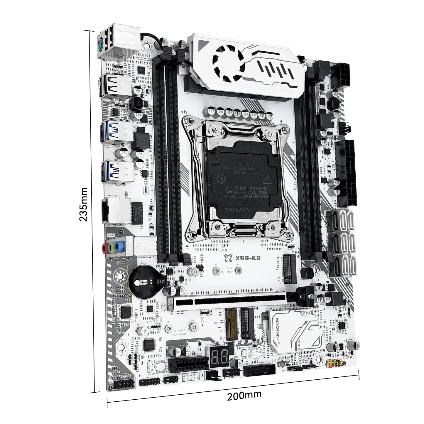 MACHINIST New upgrade X99 Gaming Motherboard LGA 2011-3 cpu C612 Chip Supports TPM2.0 Four Channel DDR4 NVME/WIFI M.2 Interface.