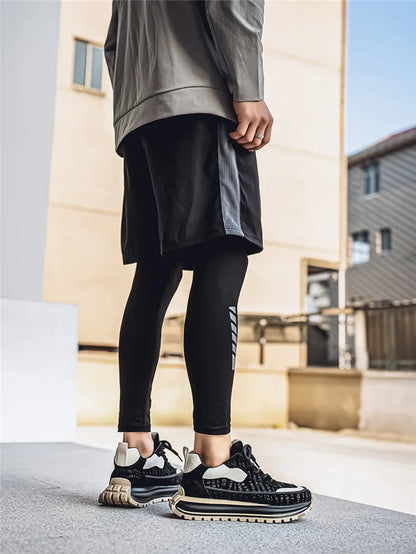 Thick Sole Men Chunky Sneakers Outdoor Wear-resistant Male Trends 2025 New Mens Casual Shoes Fashion Comfort Anti Slip Vulcanize