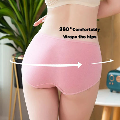 7Pcs/Lot Women's Panties Plus Size Underwear Cotton Briefs Girls Soft Pantys Female Intimates Underpant for Women Sexy Lingeries.