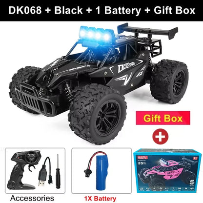 Remote Control Car RC Drift Racing 1:16 Vehicle Off Road Alloy 2.4G Radio High-Speed Trucks With LED Light Climbing Gift Kid Toy