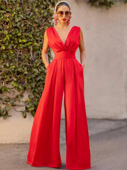 Luxury New Women Jumpsuit Office Ladies Business Party Dresses Birthday Festivals Evening Weddings Dresses Elegance Solid.
