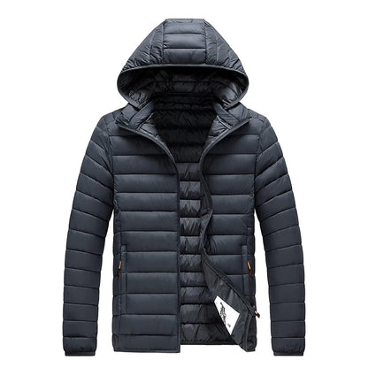 Men Parka Autumn Winter Warm Waterproof Jackets and Coats Mens Hooded Casual Outwear Detachable Hat Black Parkas Coat Male.