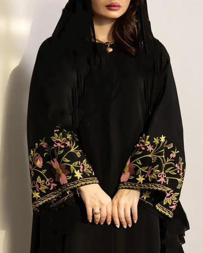 Eid Frauen Muslimischen Abaya Kleid Stickerei Strickjacke Kaftan Party Jalabiya Ramadan Lange Abayas Vestidos Largos Arabischen Lange Robe.