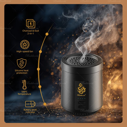 ChuHan Arabic Electric Aroma Diffuser Comb And Car Incense Burner 2 in 1 Rechargeable Portable USB Type C Environment Aromatizer.