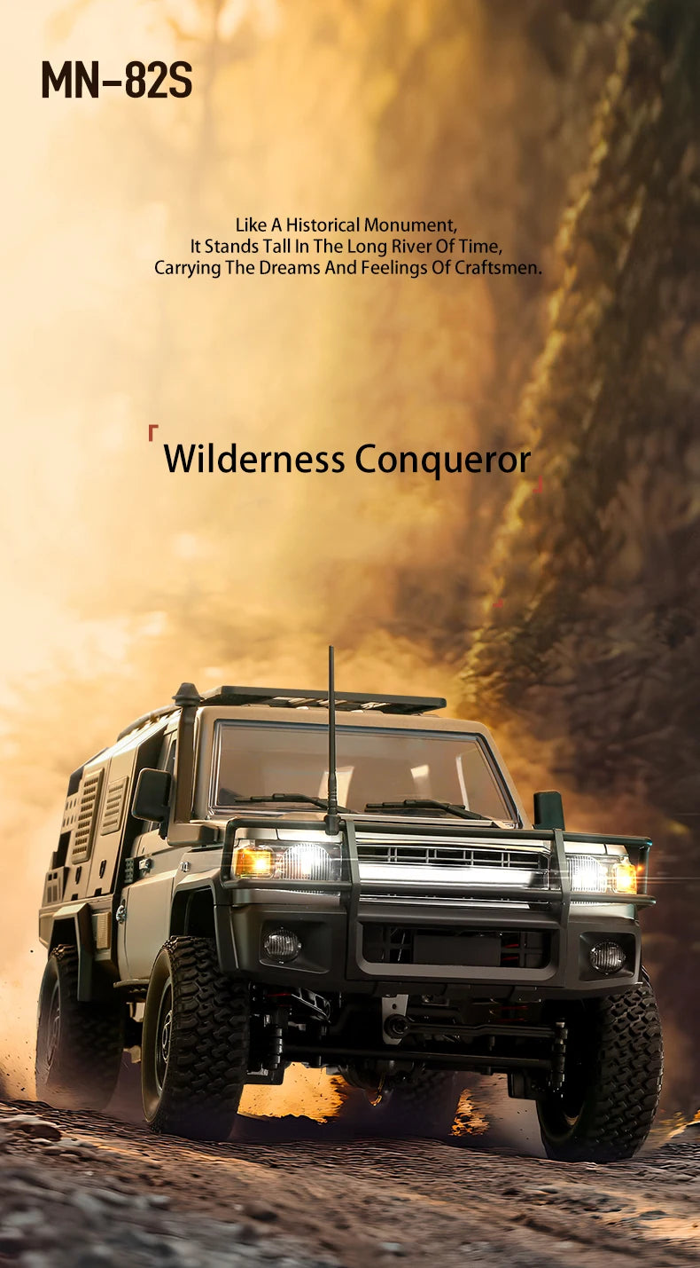 MN82S RC Crawler 1/12 Full Scale LC79 RC Pickup Short Truck 4WD Remote Control Climbing Off-road Car Toys for Kids Adults Gifts.