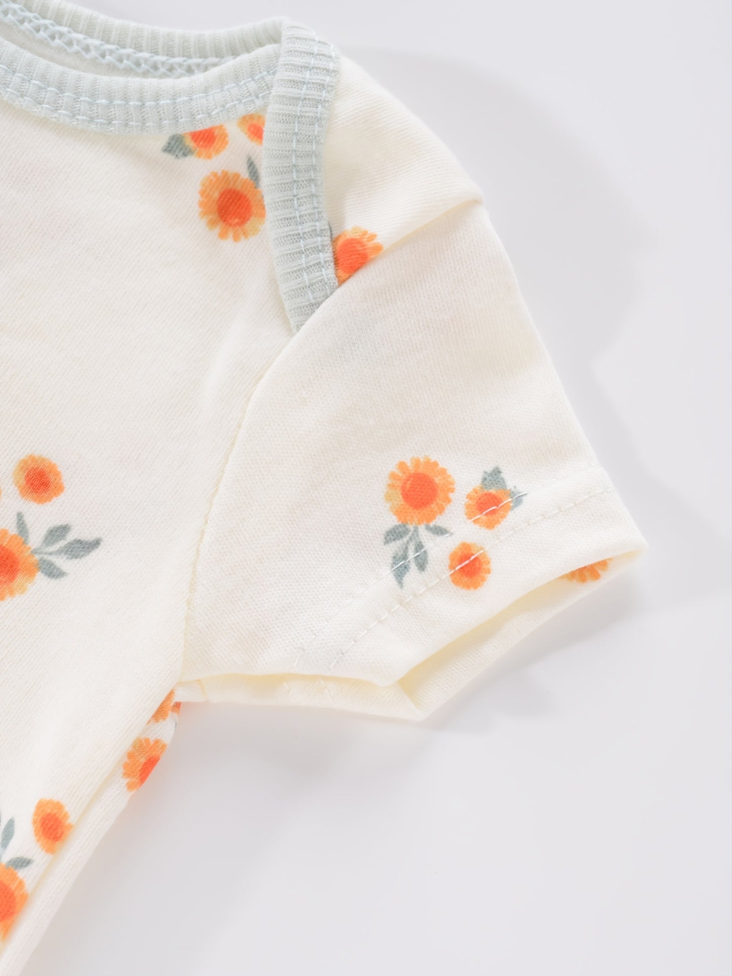 4PCS Neugeborenen Strampler Kurzarm Rundhals Cartoon Tier Blumen Drucken Body Onesies Für Baby Jungen Und Mädchen Kleidung.