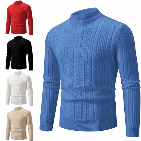 2023 Autumn  and Winter New Sweaters Warm Fit Knitted Sweaters Solid Color Casual Pullover Multiple Styles Sweater Men.