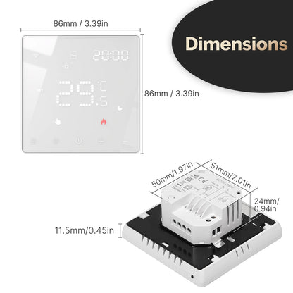 MOES Tuya ZigBee WiFi Smart Thermostat Programmable Temperature Controller for Water Boiler Electric Heating Alexa Google Home.