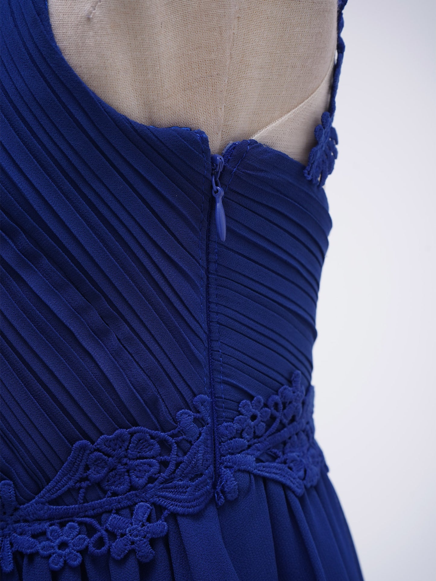 Mädchen Hochzeit Brautjungfer Kleid One Shoulder Elegante Guipure-Spitze Geraffte Chiffon Maxi Party Kleider Geburtstag Abend Abendkleid