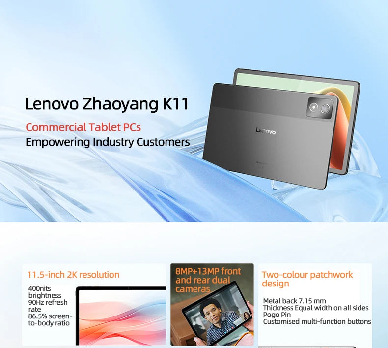 Lenovo Zhaoyang K11 TB352FC Y700 Tablet Global Version 6G+128G WIFI Version Tablet 8600mAh 11.5'' 90Hz 400nits Tablet.