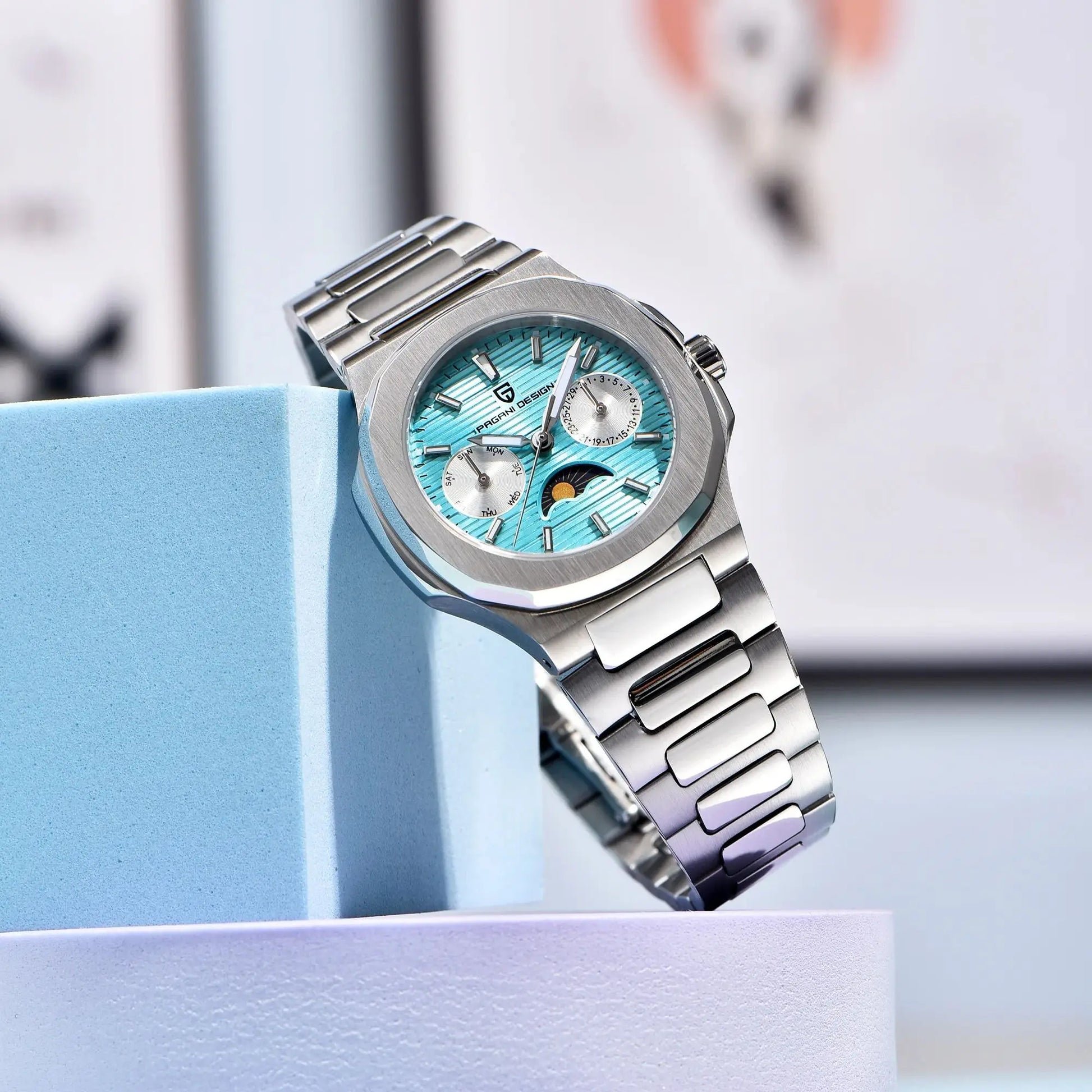 PAGANI DESIGN  Women's Watches Luxury Quartz Watch For Women Multifunctional Chronograph Moon Phase Automatic Date Ladies Watch.