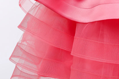 Flauschige Mesh Kinder Kleid Leistung Weihnachts kleid Wassermelone rot Mädchen Kleid für 0 bis 6 Jahre Kind.