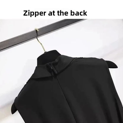 Women's New Summer High Waist Slimming One-Piece Pants Suits Drapey Sleeveless Long Gowns Fashionable Chinese Brand.