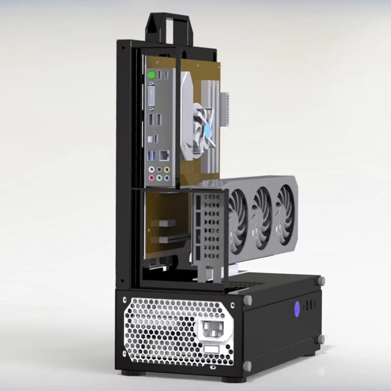 Open Type Computer Case Frame  Vertical Chassis Shelf ATX MOD DIY Desktop Gaming Gamer PC Cabinet Tower Gaming Support ATX/ MATX.