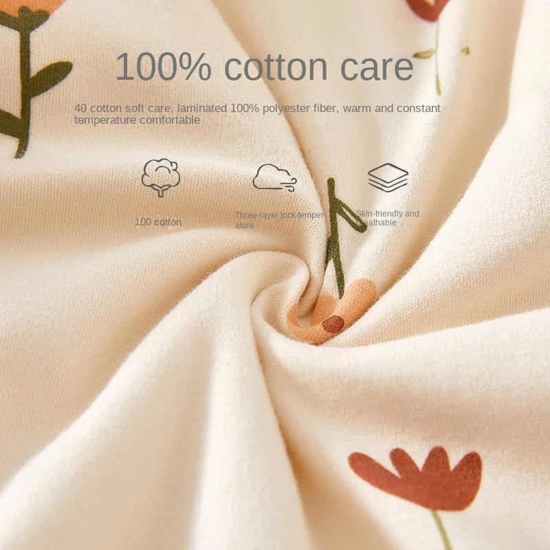 Neugeborene Schmetterlings kleidung Kletter kleidung verdickt Doppels chicht warme Baumwolle bedruckte Mönchs kleidung Herbst und Winter.