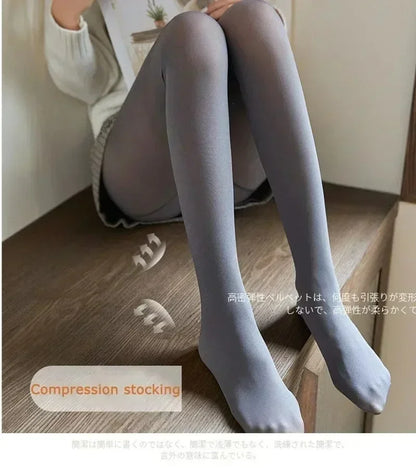 New Women‘s Thermal Leggings Winter Warm Sexy Elastic Translucent Pantyhose Female Fleece Thermal High Waist Thicken Tight Pants