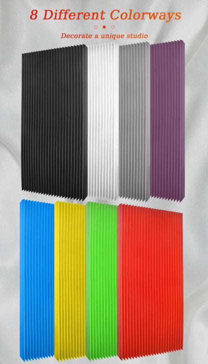 TOUO 1-4Pack 47.2"x23.6" Acoustic Panels Wedge Foam Soundproof Wall Insulation for Podcast Studio Office Gaming Room