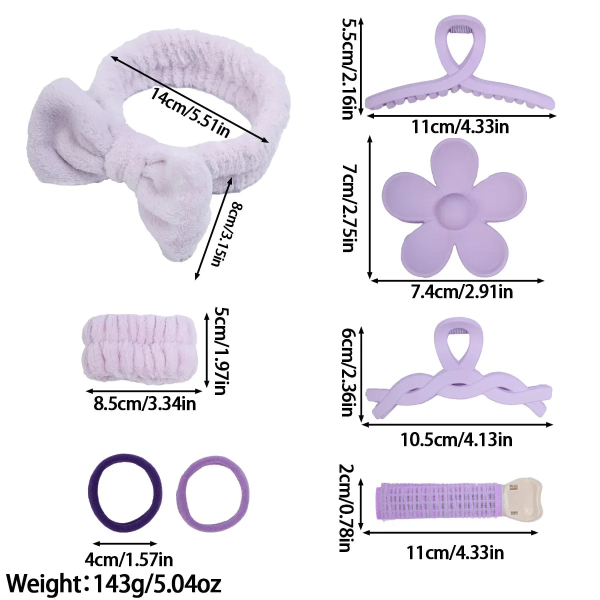 58-Piece Hair Accessories Set Butterfly End Hair Ties Shark Clip Flower Hair Grips Hair Bands Hair Accessories for Women Girls