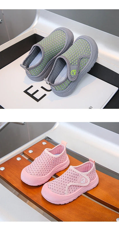 Students Casual Shoes Mesh Breathable Children Tennis Shoes Soft Bottom Comfortable 2025 New Fashion Kids Sports Shoes Non-slip.