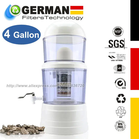 A10 Gravity Water System Filter, at Home Water Filter That Makes Water Alkaline and Adds Minerals | Chlorine and Fluoride Filter.