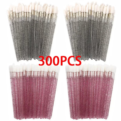 100/200pcs Lip Wands Applicators Disposable Lip Brushes Lipstick Brush Mascara Applicator Gloss Wands Eyelash Extension Tool.