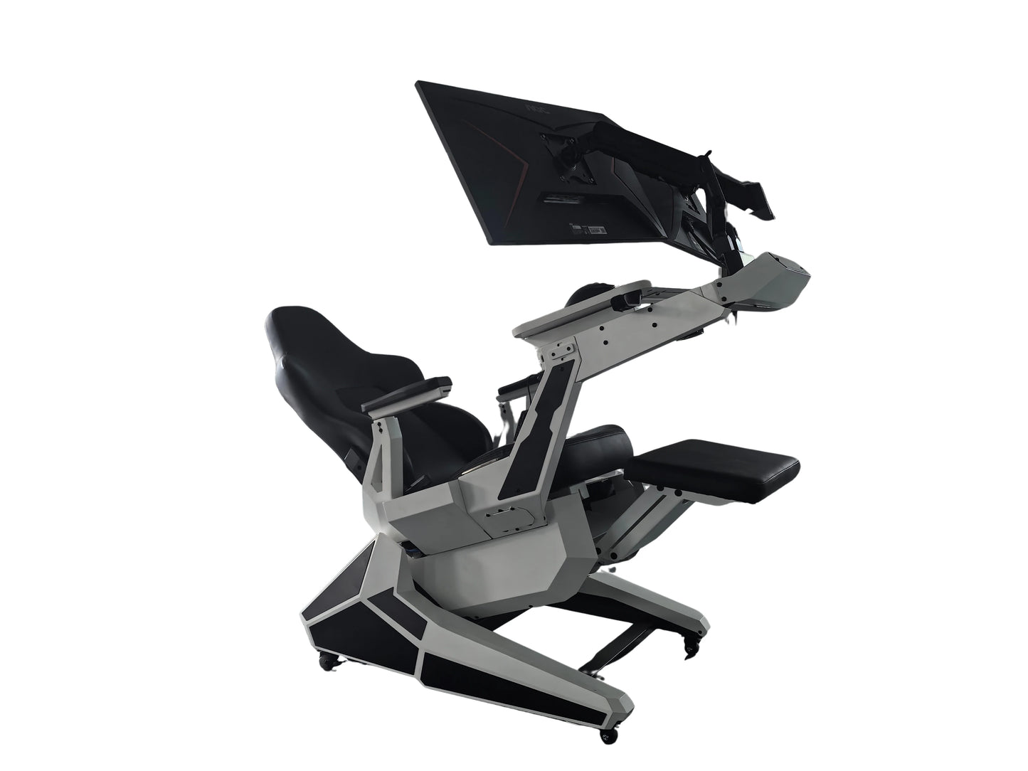 EASE POD PRO Günstiger, bequemer Computer-Cockpit-Zero-Gravity-Stuhl, ergonomischer Stuhl, Arbeitsplatz für 1–2 Monitore