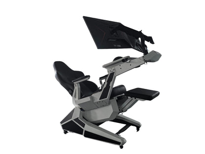 EASE POD PRO Günstiger, bequemer Computer-Cockpit-Zero-Gravity-Stuhl, ergonomischer Stuhl, Arbeitsplatz für 1–2 Monitore