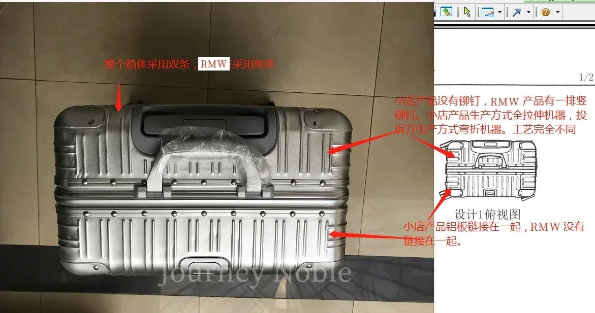 20/24/26/29 Zoll leichter Handgepäckkoffer aus Aluminium-Magnesium-Legierung – Kabinengepäck, Geschäftsreisetrolley mit Spinnerrädern.