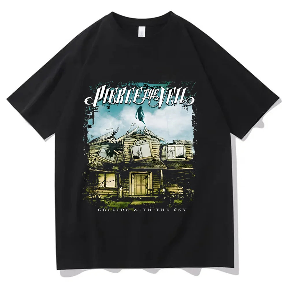 pierce the veil Pure Cotton EU size t-shirts anime men t-shirts y2k designer Japanese male clothes.