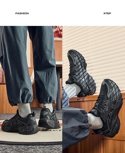 Xtep Flame 5.0 Men's Cotton Shoes 2024 Winter Comfortable Lightweight Heightening Rabbit Fur Warm Retro Casual Shoe 976419370048.