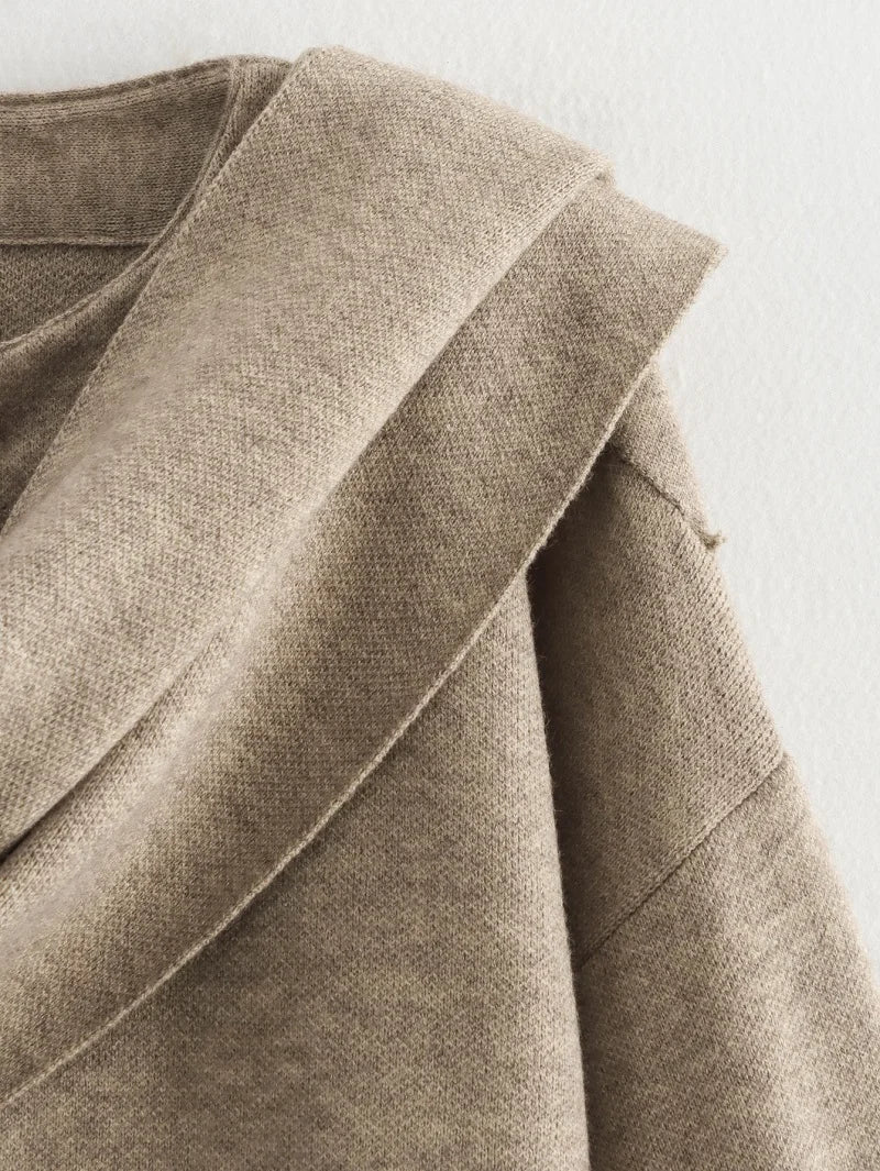 MUJER Plüsch-Wintermäntel für Damen, asymmetrischer Schal, Halbsaison-Jacke für Damen, Parkas, langärmelig, gepolsterter Mantel, Damenjacke.