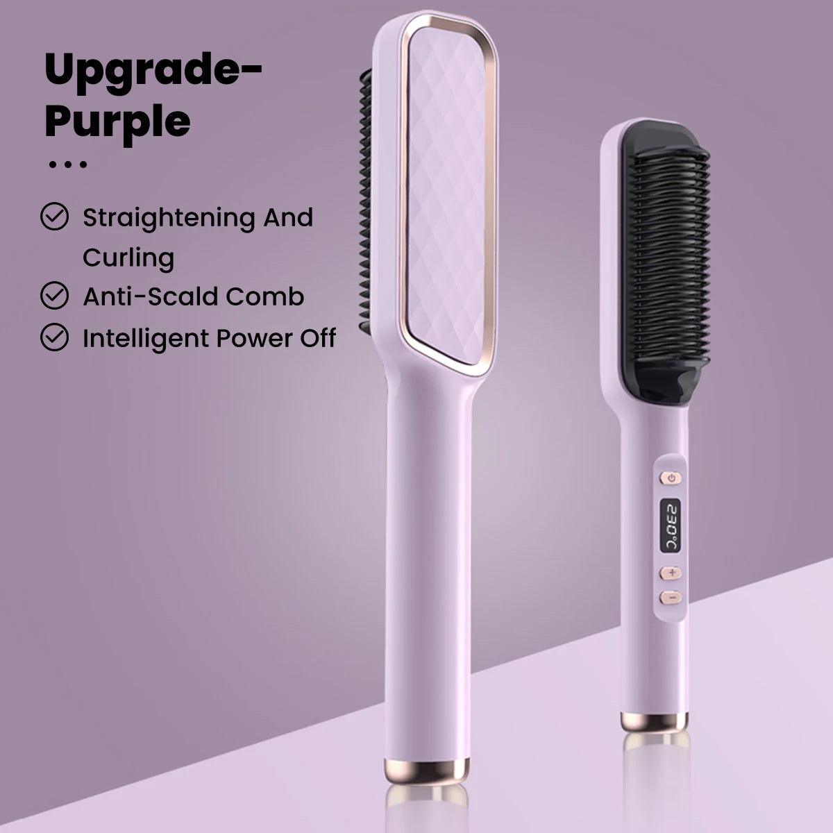 1Pcs curling and straightening dual-purpose straightener for quick heating, adjustable temperature suitable for wet and dry hair.