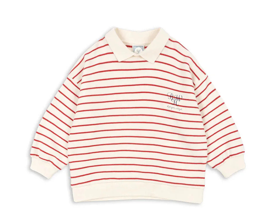 Konges Slojd Autumn Baby Boys Cotton Loose Sweatshirts Shorts Suits Kids Clothes Girls Casual Printed Striped Hoodies Tops Sets