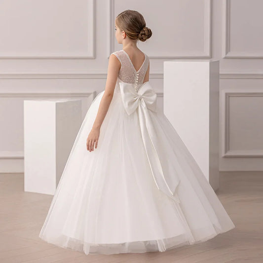 Brautjungfer Hochzeitskleid Blumenmädchen Prinzessin Kleid Elegante Mädchen Partykleider Klavier Performance Kleid Kinder Ballkleid.
