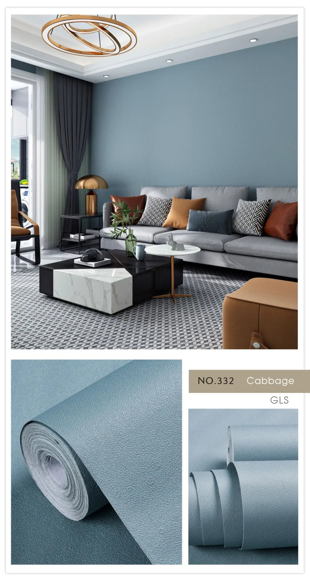 Einfarbige Schlafzimmer Tapete einfarbig PVC wasserdicht selbst klebend Vinyl Kontakt papier Kleider schrank dekorative Wanda uf kleber