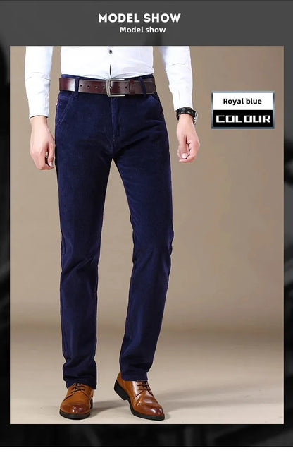 Herren Cord-Freizeithose, gerades Bein, lockere Passform, Jugend, Winter, dicke warme Samt-Jogginghose, Jogginghose, Baggy-Jogginghose.