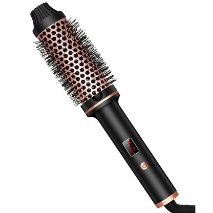 3In1 Professional Ionic Hair Curler PTC Ceramic Straightener Curling Hair Styling Brush Anti-Scald Thermal Brush Curl Wand.