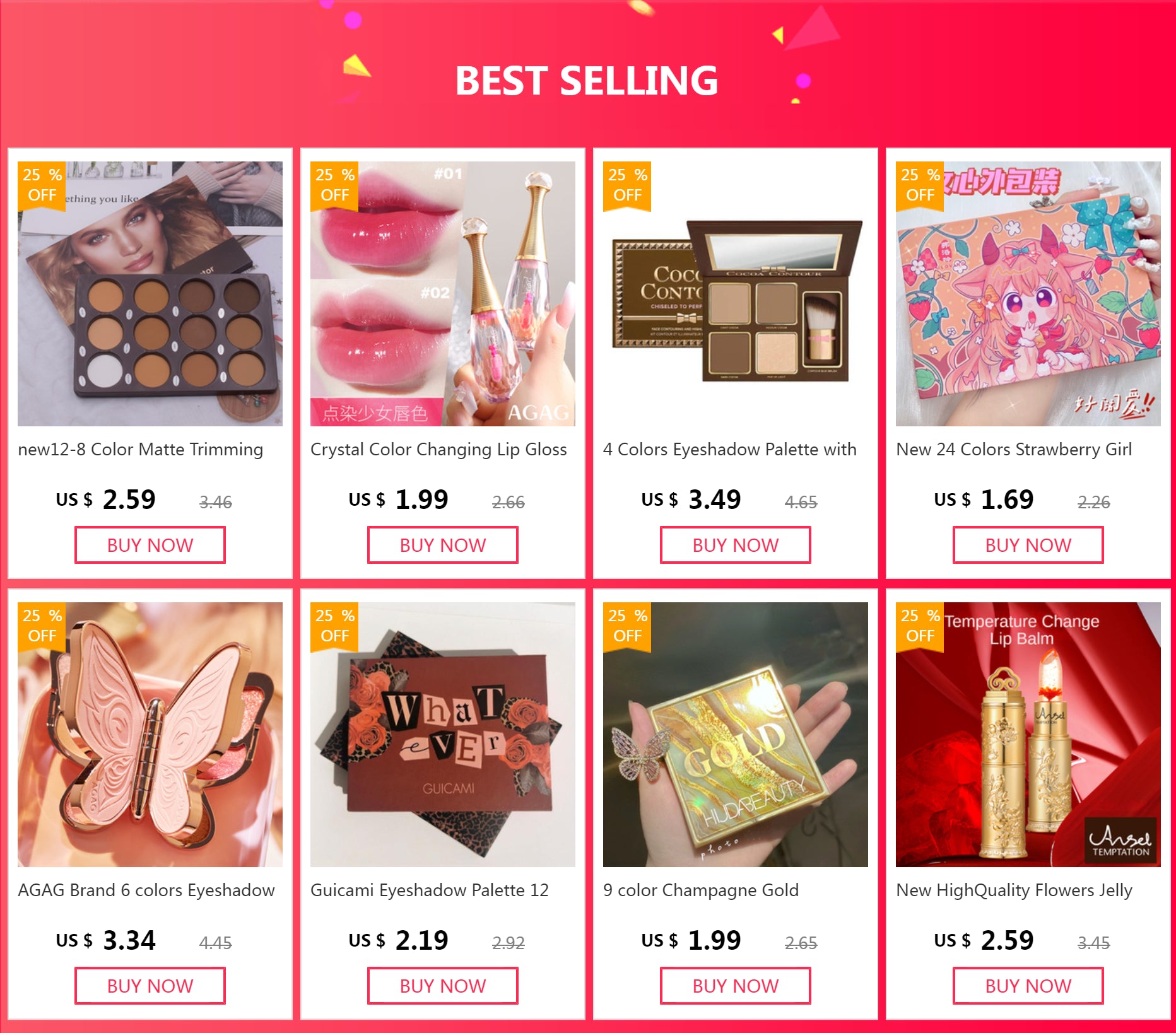 4 Colors Eyeshadow Palette with Brush Facial Contouring Highlight High Quality Female Cosmetic Cute Makeup Palette for Women.