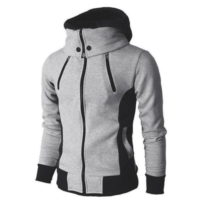 Zipper Men Jackets Autumn Winter Casual Fleece Coats Bomber Jacket Scarf Collar Fashion Hooded Male Outwear Slim Fit Hoody.