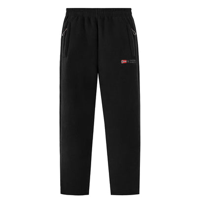 Men's Polar Fleece Pants Winter Thicken Warm Casual Fleece-Lined Jogging Sweatpants Men Loose Oversized Straight Trousers Male